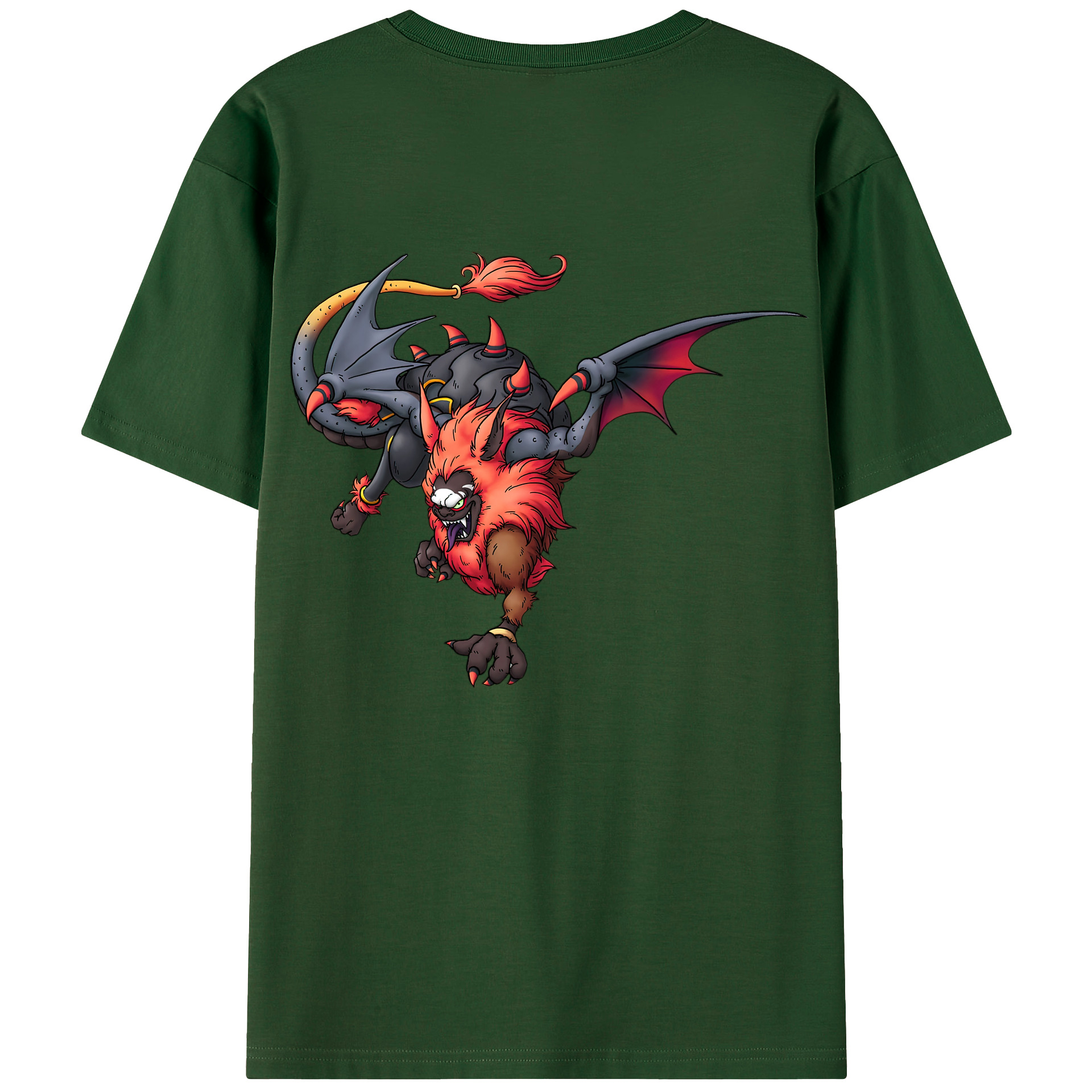 （画像用） ドラゴンクエスト Doragon Kuesuto Dragon Quest 綿100％半袖Tシャツ（背面プリント）